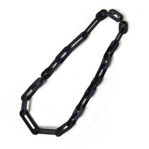 Black color long chain necklace