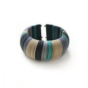 Contemporary paper jewelry, colorful bangle bracelet